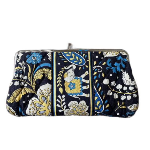 Vera Bradley Ellie Blue Kisslock Wallet - Picture 1 of 3